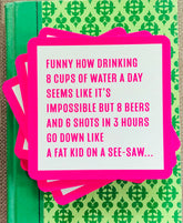 8 Cups Water Drink Coaster